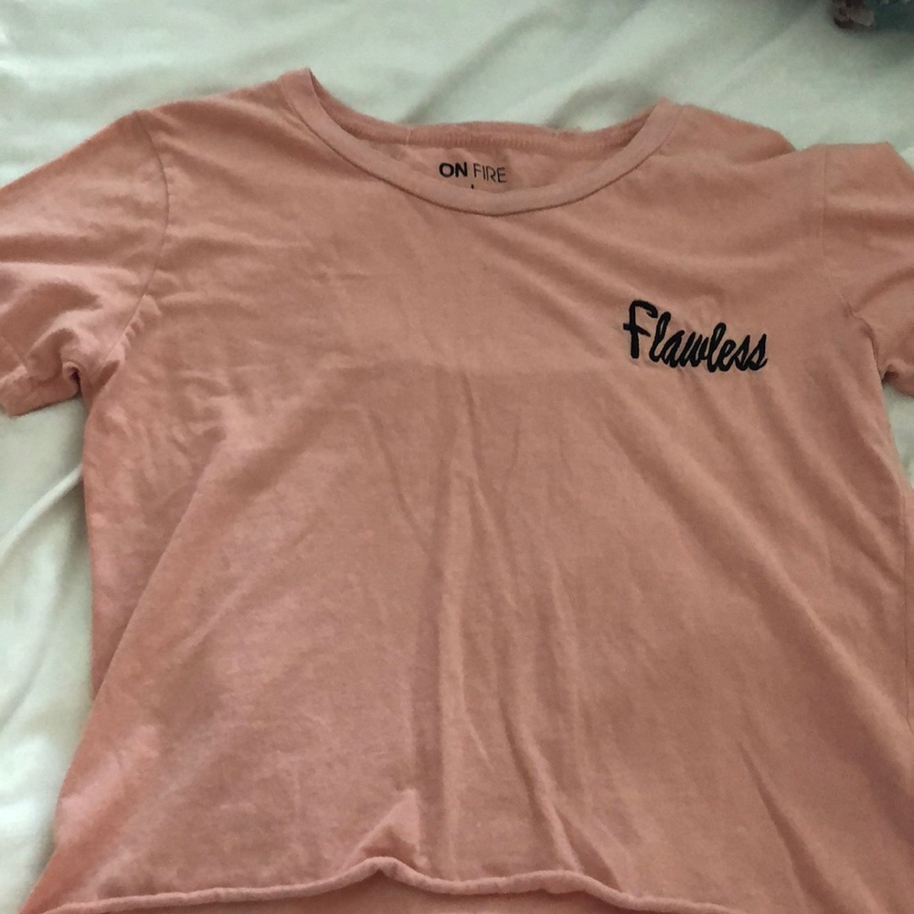 pink croptop with embroidery